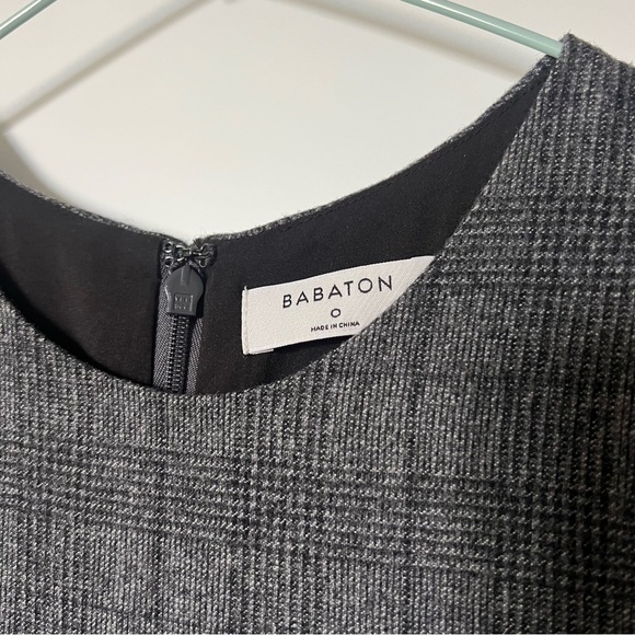 Aritzia BABATON Gray Wool Glen Plaid dress - Picture 4 of 7